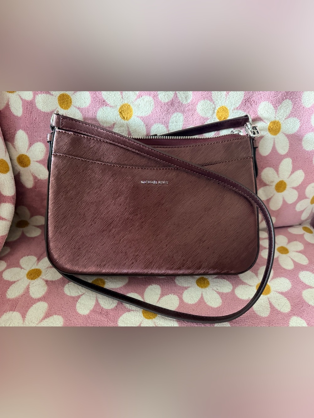 Michael Kors Crossbody Bag in Burgundy Saffiano Finish